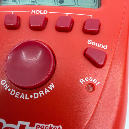 Radica Pocket Poker Draw & Deuces Handheld Electronic Game Red 2006 Tested
