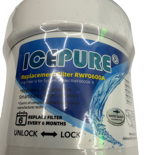 ICEPURE RWF0600A Refrigerator Replacement Water Filter for GE Kenmore SmartWater