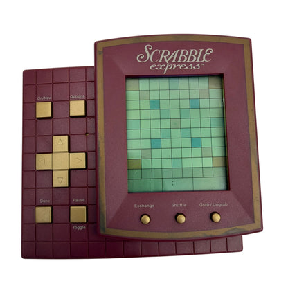 Hasbro Scrabble Express Handheld Electronic Game 1999 Tested Working