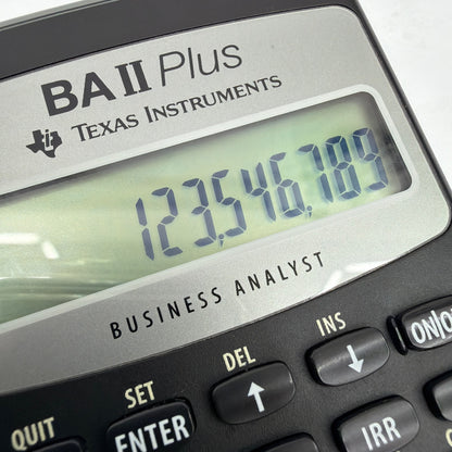 Texas Instruments BA II Plus Business Analyst Calculator with Manual