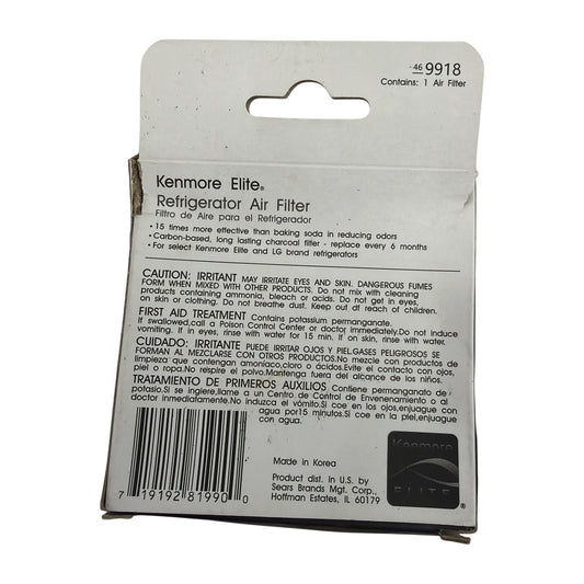 Kenmore Elite KenmoreClean Refrigerator Air Filter 46-9918 9918