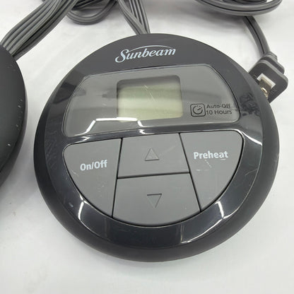 Sunbeam Dual Heated Blanket Controller Set Style Z85KQ 4-Prong Black Gray