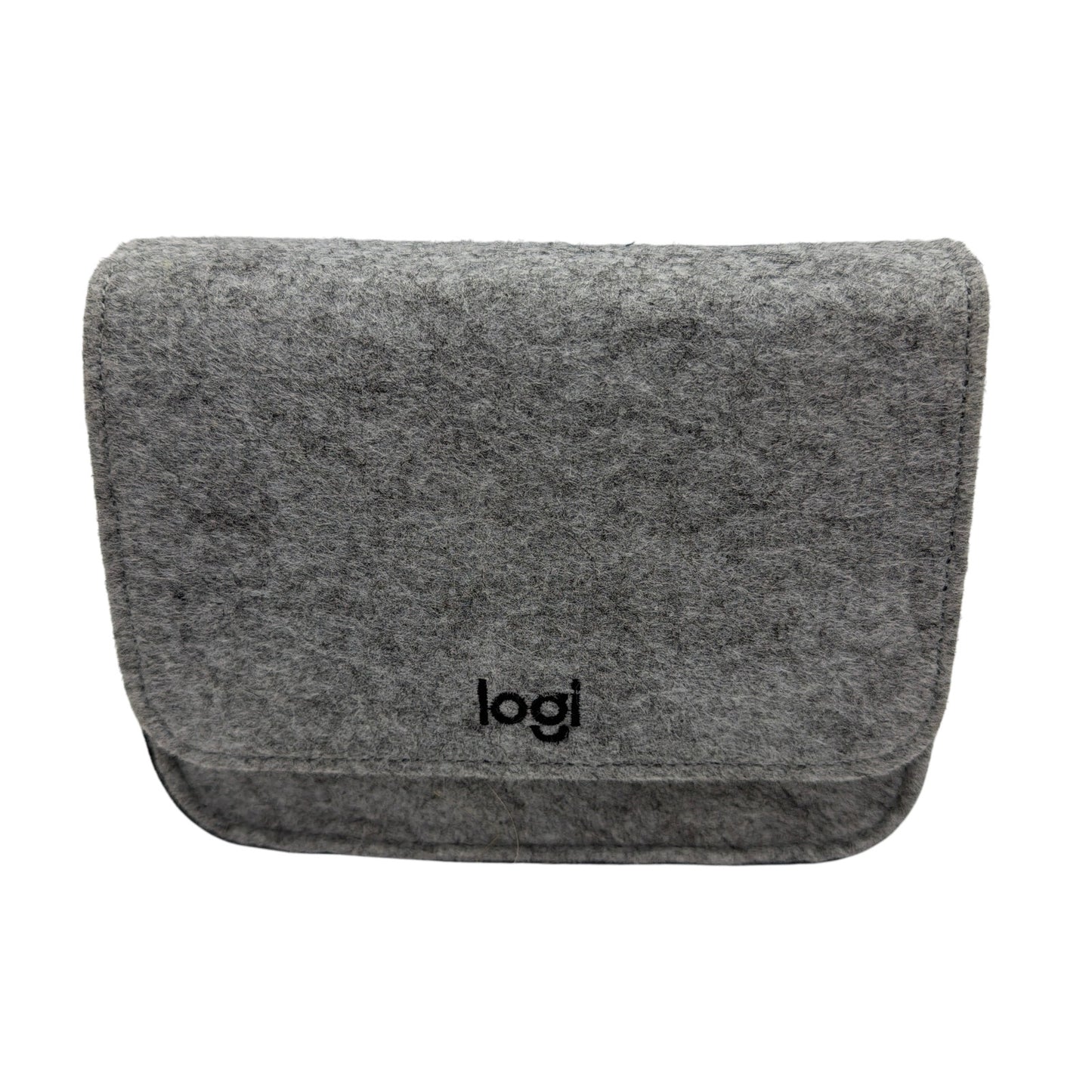 Logitech Logi Gray Felt Travel Pouch Case 7x5x2.5 in