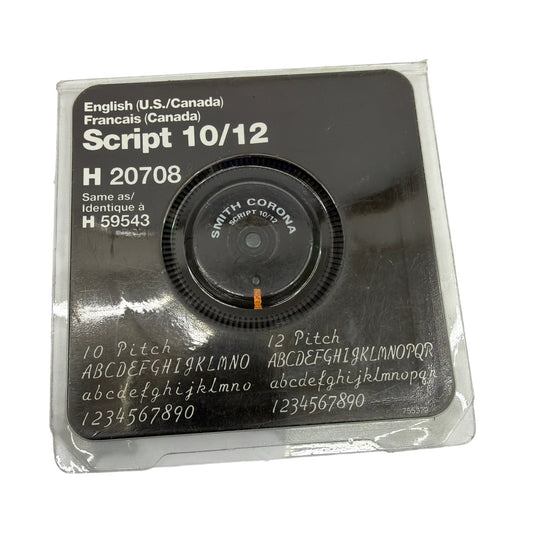 Smith Corona Script 10/12 Printwheel H 20708 H 59543 (English/French)