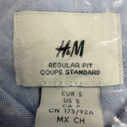 H&M Regular Fit Light Blue Oxford Button-Down Shirt, Size S