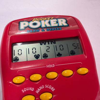 Radica Pocket Poker Draw & Deuces Handheld Electronic Game Red