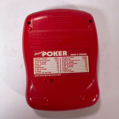 Radica Pocket Poker Draw & Deuces Handheld Electronic Game Red