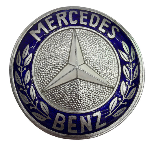 Mercedes-Benz Blue Enamel Metal Grille Badge Emblem 4.75"