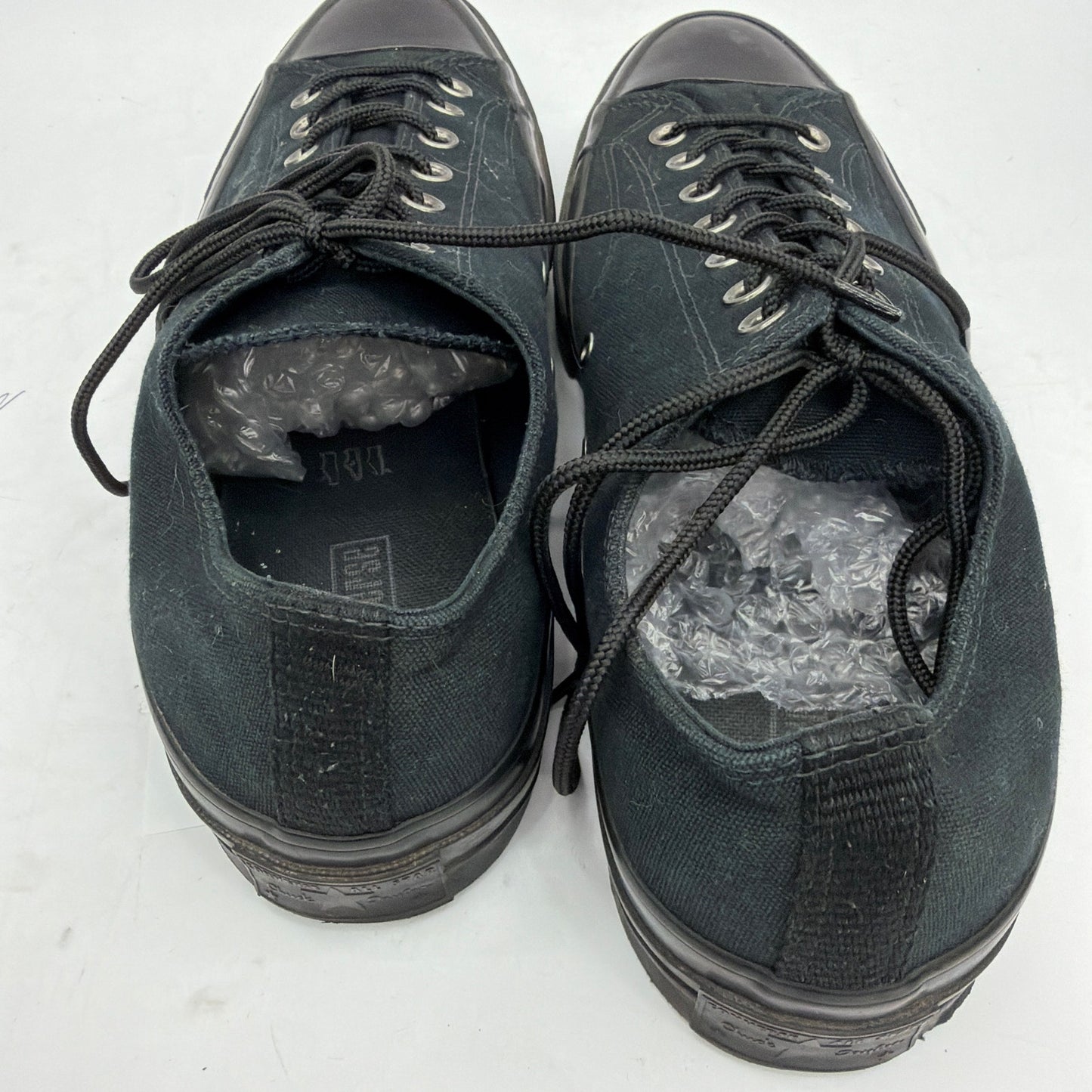 Converse Chuck Taylor All Star Low Top Triple Black Canvas Sneakers Mens 12 1538