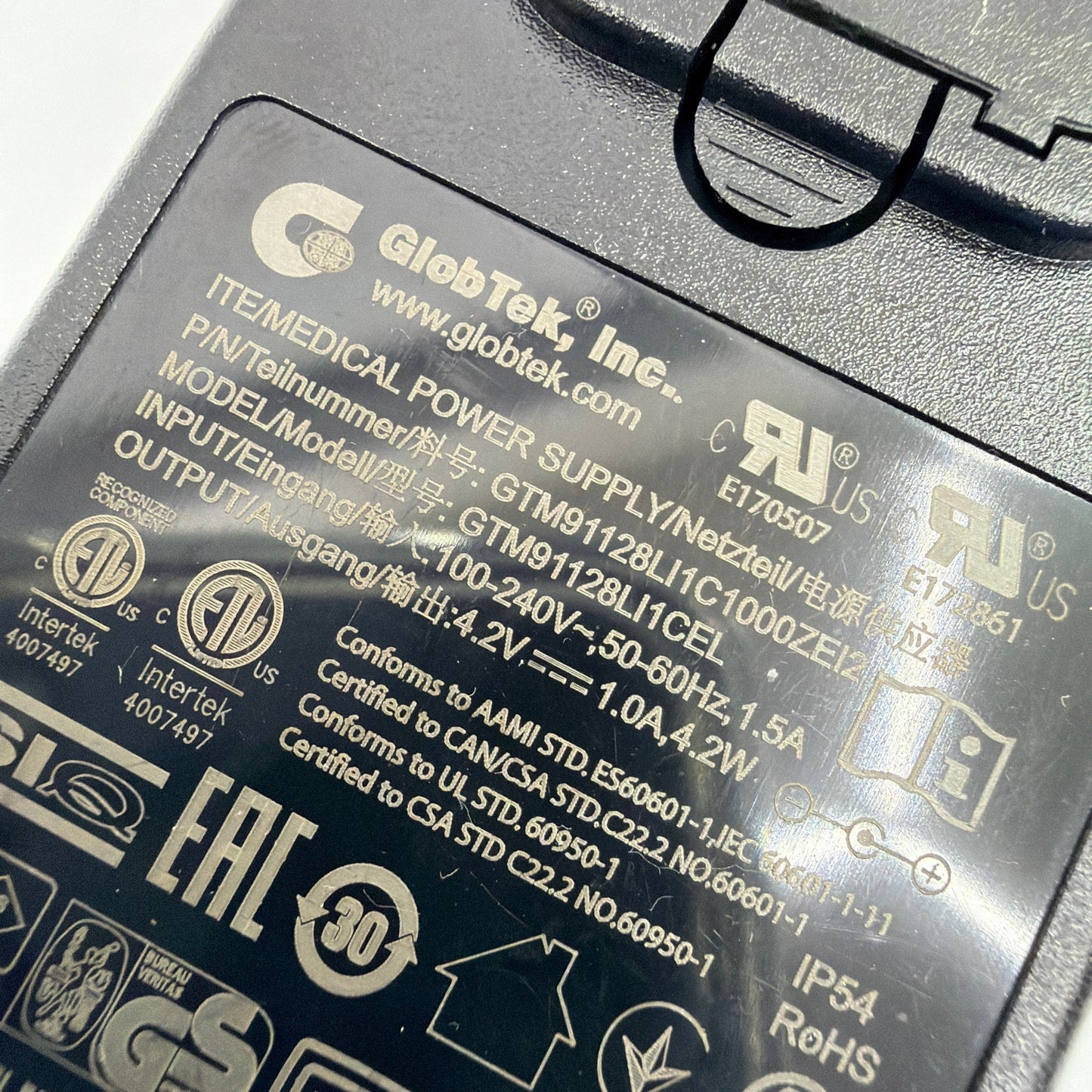 Riester GlobTek GTM91128LI1CEL 4.2V 1A Medical Power Supply Charger Adapter