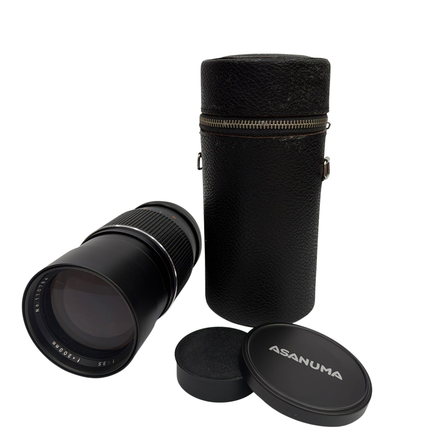 Asanuma Auto-Tele 200mm f/3.5 Manual Focus Lens for Minolta SR M/SR Mount w/Case