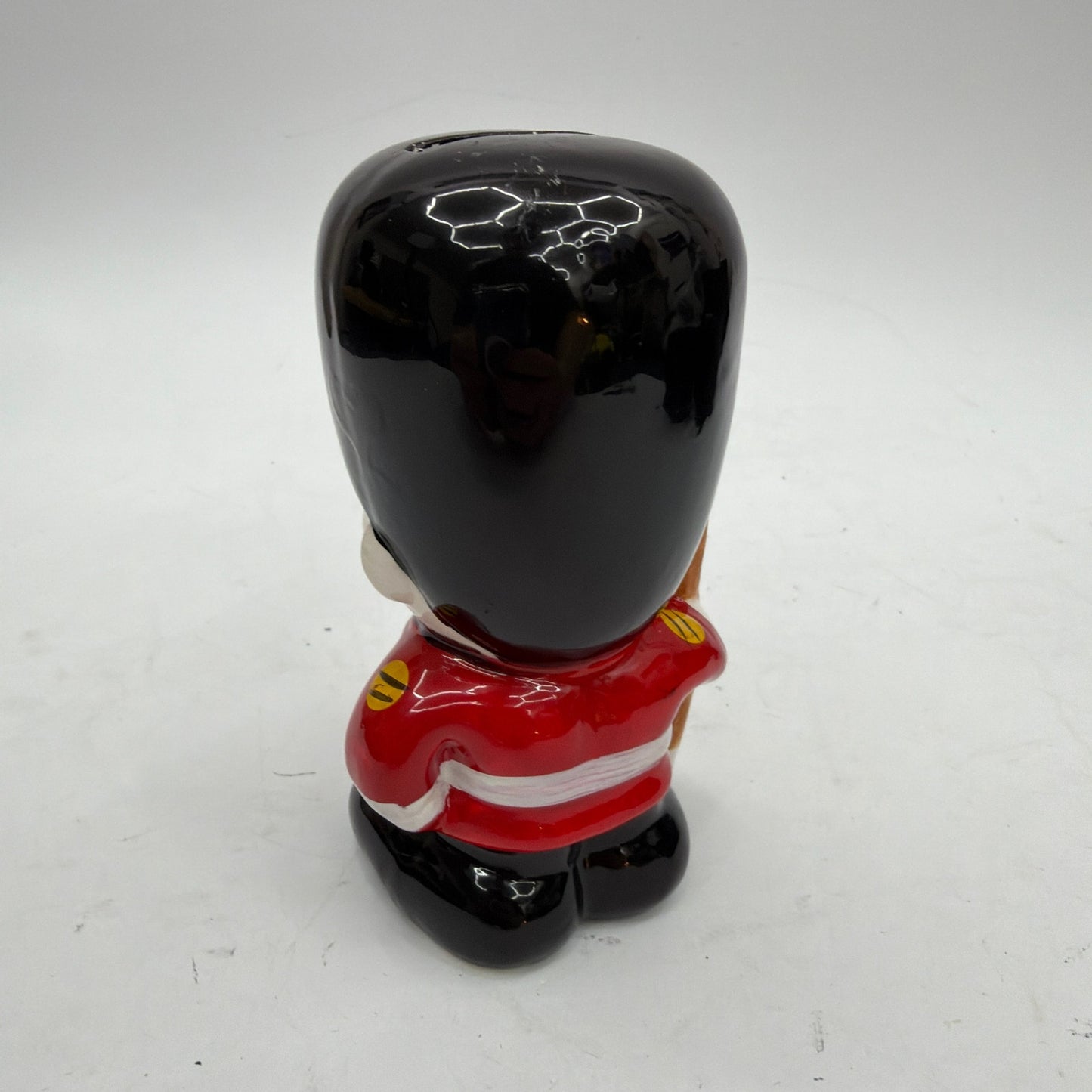 Ceramic British Guard Toy Soldier Coin Bank Approx 5 in