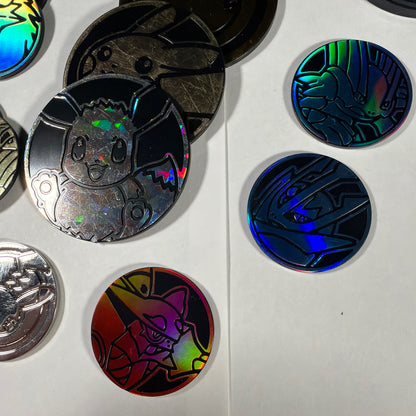 Pokémon TCG Collectible Coin Lot 50+ Mixed Holo & Standard Tokens