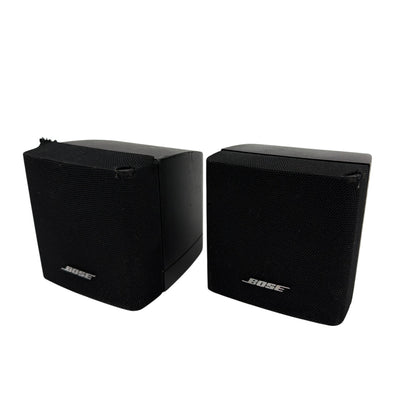 Bose Black Cube/Satellite Speakers Pair Tested Working Grilles Broken