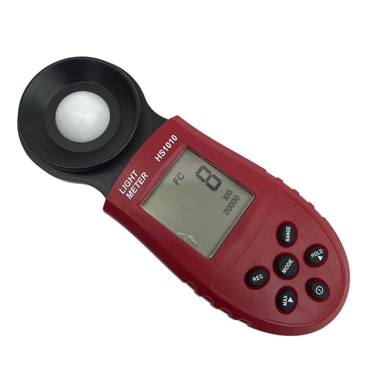 HS1010 Digital Light Meter Lux FC Handheld Illuminance Meter Red
