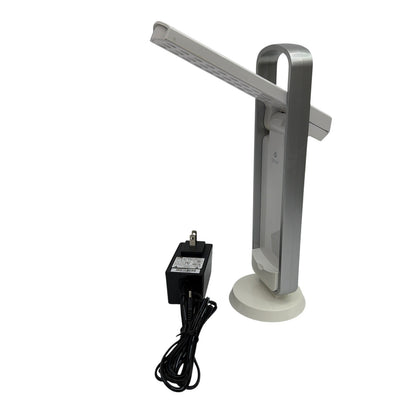 OttLite LED Mobile Task Desk Lamp White/Gray w/ AC Adapter Tested Working