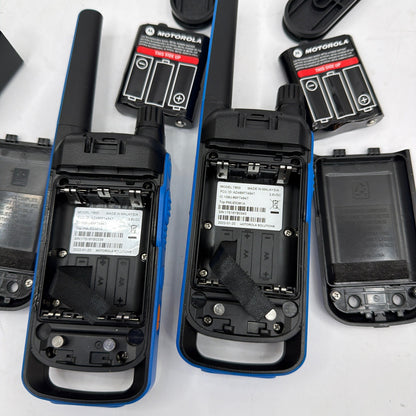 Motorola Talkabout T800 Two-Way Radios Pair w/ Battery Packs & Chargers