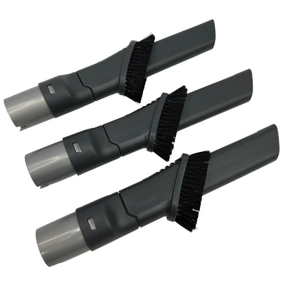 Lot of 3 Shark Vacuum Crevice Tool Attachments with Brush – Gray