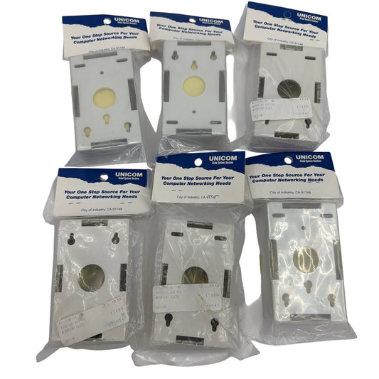 UNICOM MIO‑USMB Multi‑Port Information Outlet Mounting Box — Lot of 6 (Cat5, UL)