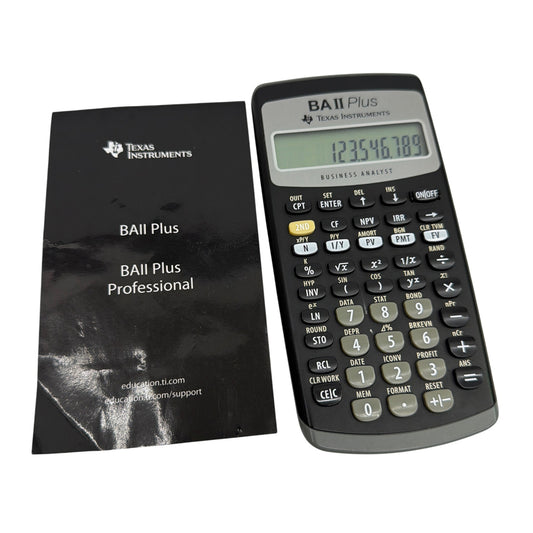 Texas Instruments BA II Plus Business Analyst Calculator with Manual