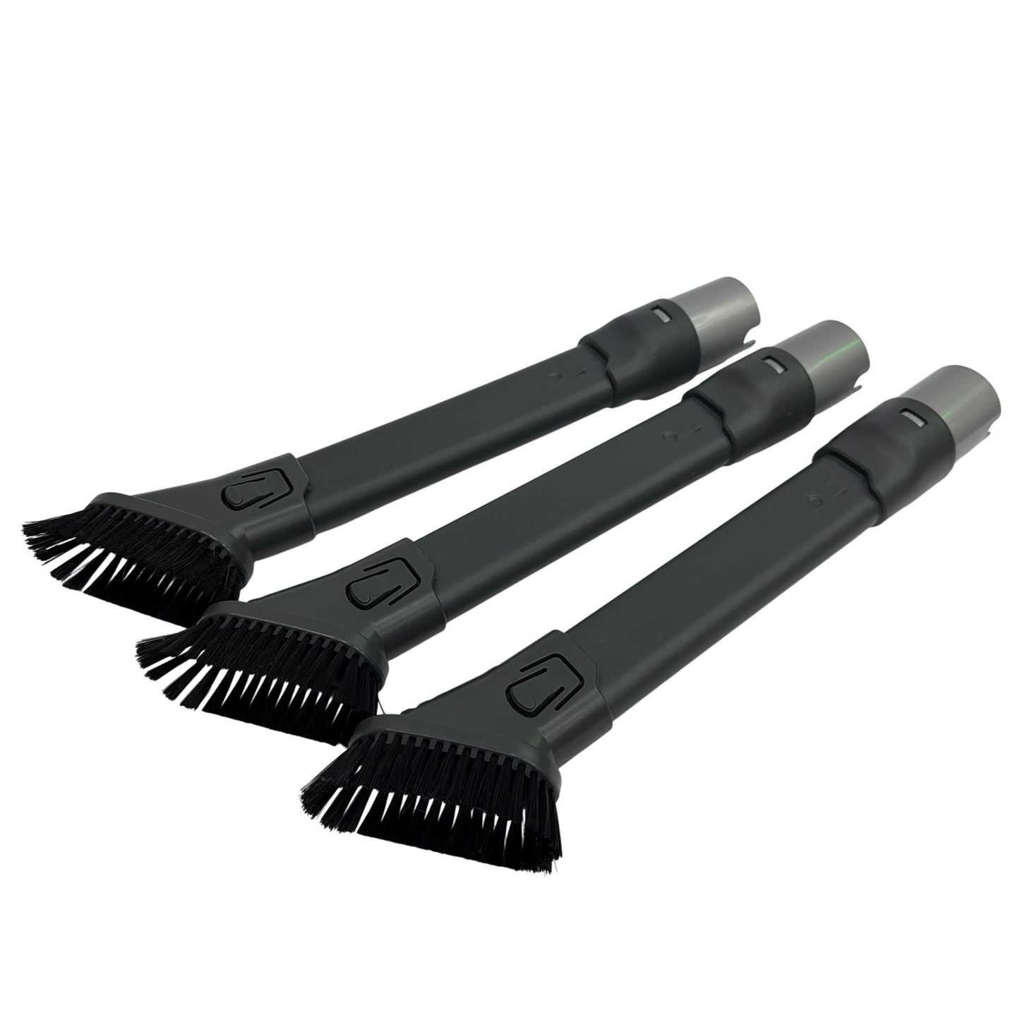 Lot of 3 Shark Vacuum Crevice Tool Attachments with Brush – Gray