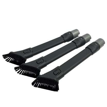 Lot of 3 Shark Vacuum Crevice Tool Attachments with Brush – Gray