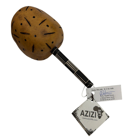 Azizi Life Handmade Rwanda Gourd Shaker Rattle Percussion Instrument