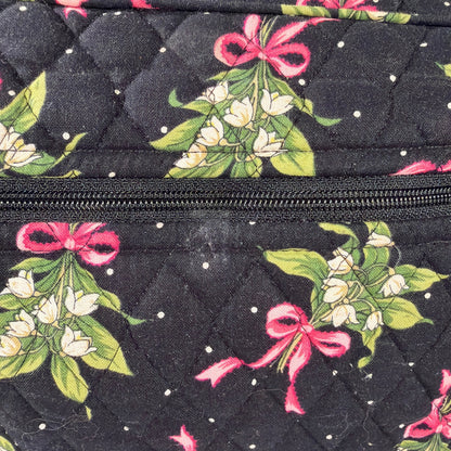 Vera Bradley Quilted Shoulder Bag Floral Bow Print Approx 12x6x10