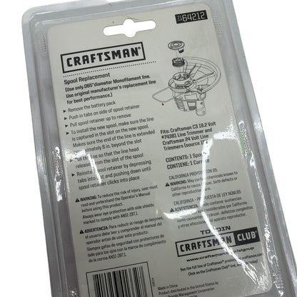 Lot of 3 Craftsman Automatic Feed Spool 64212 C3 19.2V / 24V .065" Trimmer Line