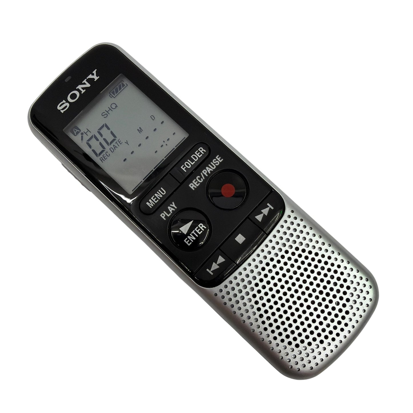 Sony ICD-BX140 Digital Voice Recorder Silver Black Tested Working