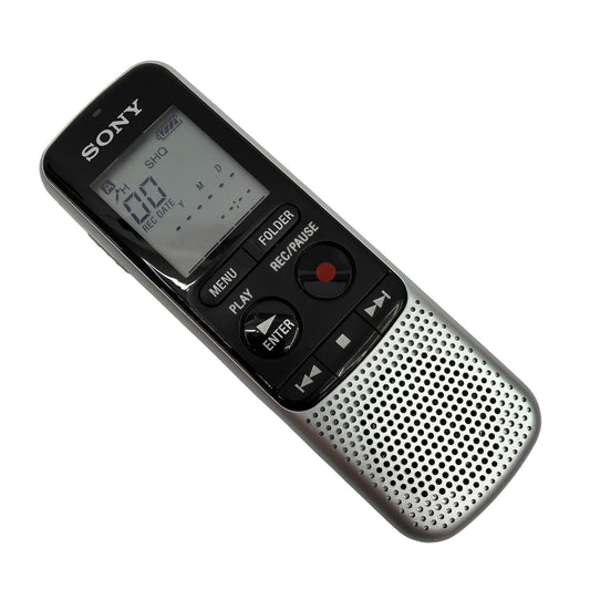 Sony ICD-BX140 Digital Voice Recorder Silver Black Tested Working