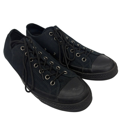 Converse Chuck Taylor All Star Low Top Triple Black Canvas Sneakers Mens 12 1538