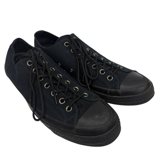 Converse Chuck Taylor All Star Low Top Triple Black Canvas Sneakers Mens 12 1538