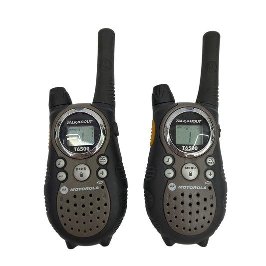 Motorola Talkabout T6500 Two-Way Radio Walkie Talkie Set 2 Radios Tested