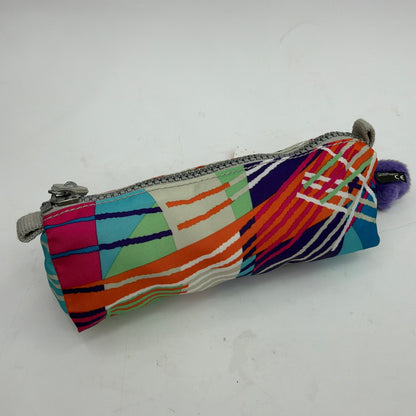 Kipling AC3364 Zip Pencil Case Cosmetic Pouch Multicolor With Monkey Keychain
