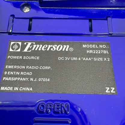 Emerson HR2227BL AM/FM Armband Radio Blue Tested Working Missing Power Button
