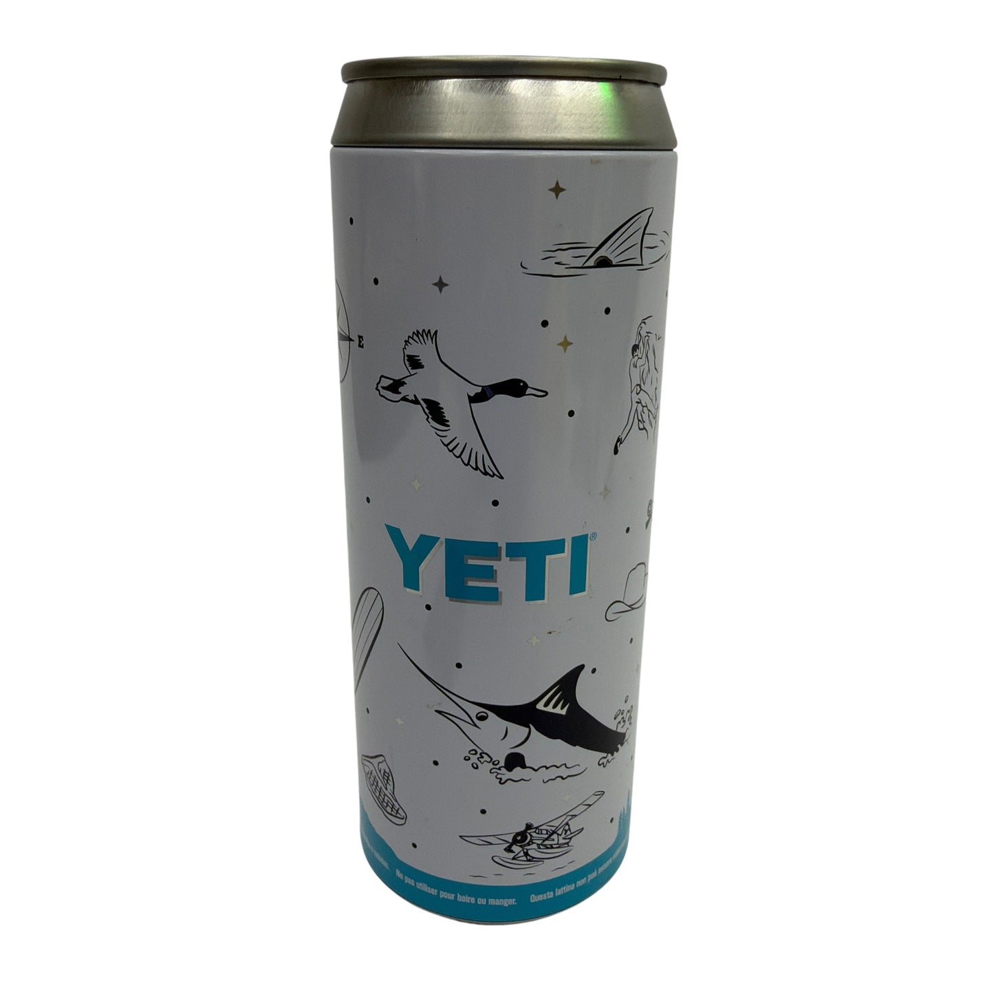 YETI Collector Can Style Storage Tin with Sticker and Registration Cards