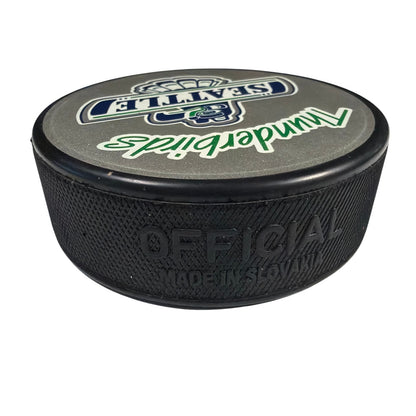 InGlasCo Seattle Thunderbirds Official WHL Hockey Puck Made in Slovakia