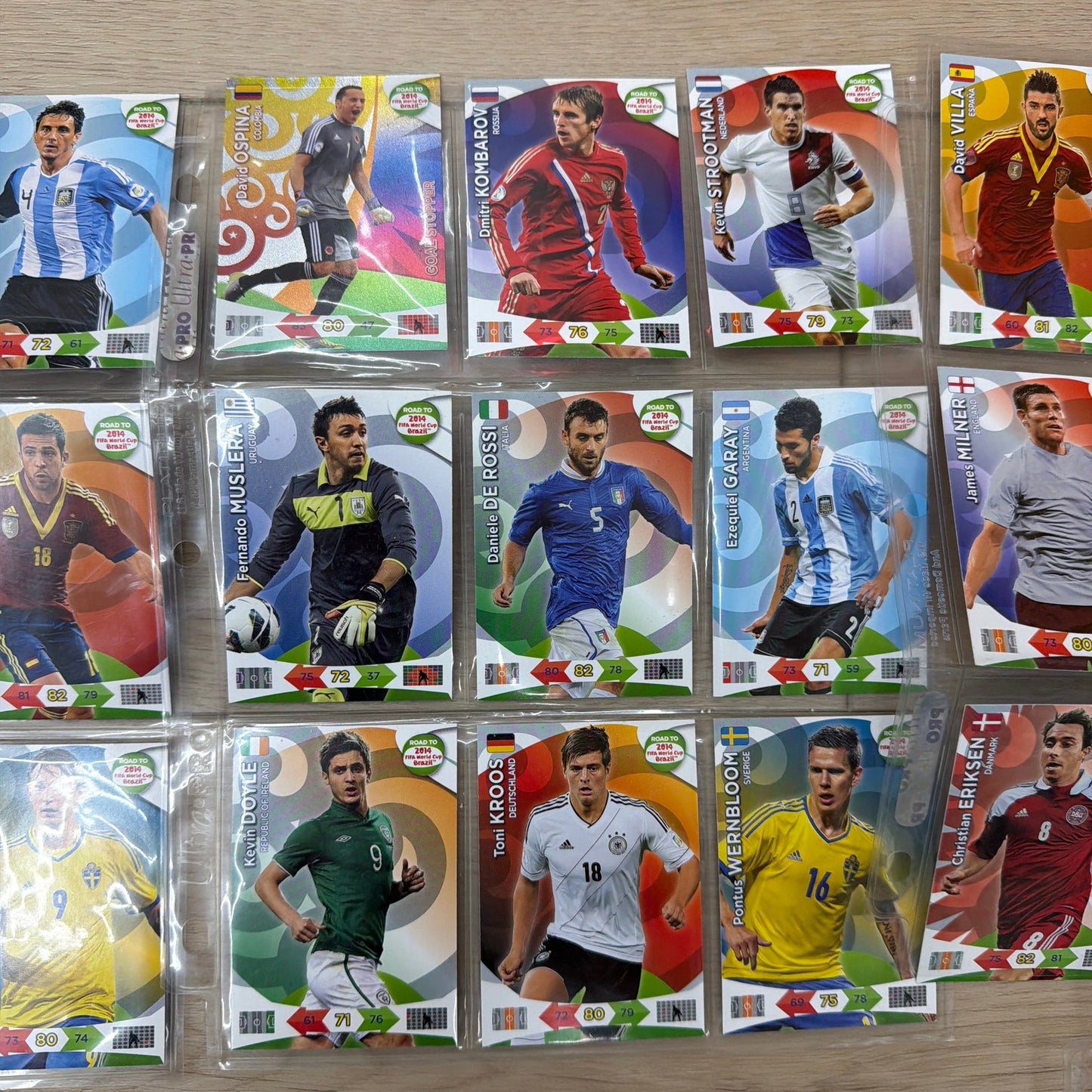 Lot of 60 Soccer Trading Cards Panini Adrenalyn XL Road to 2014 + Donruss Mix