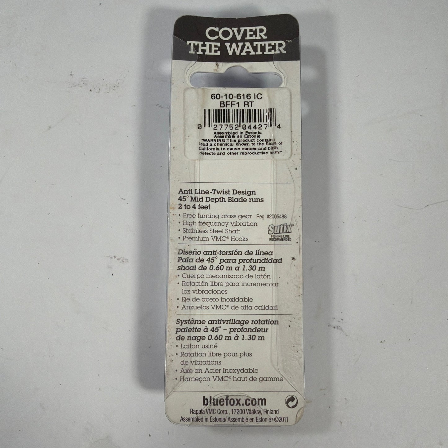 Blue Fox Vibrax Mid Depth Inline Spinner BFF1 RT Size 1 1/8 oz 4g