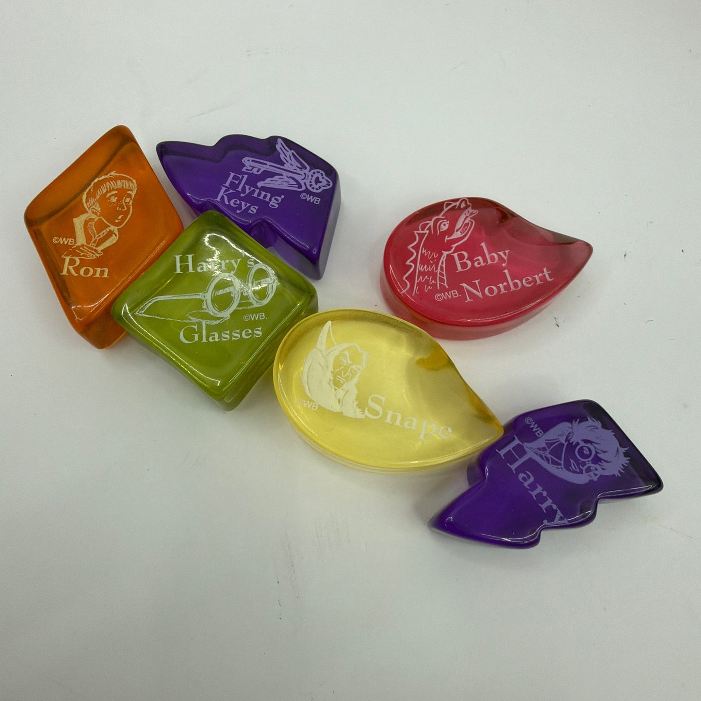 Enesco Harry Potter Collector Stones Series I and II Lot of 6 Stones with 3 Tins