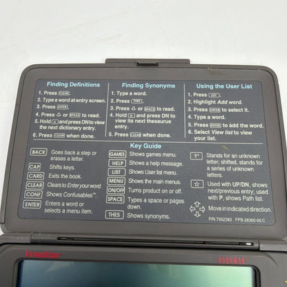 Franklin Bookman MWD-440 Electronic Dictionary & Thesaurus Tested Working