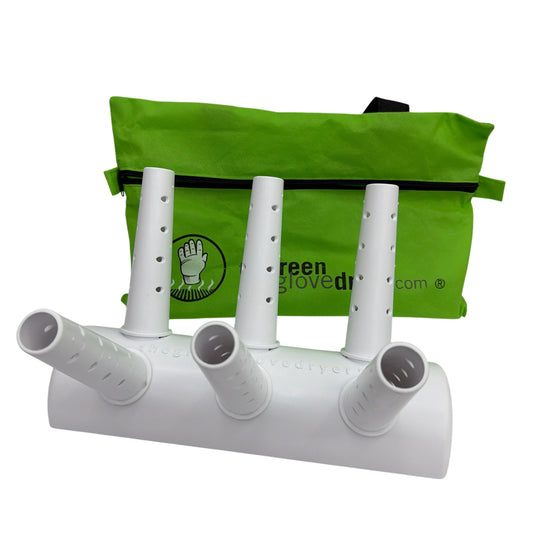 The Green Glove Dryer Non-Electric Floor Dryer with Carry Bag – White