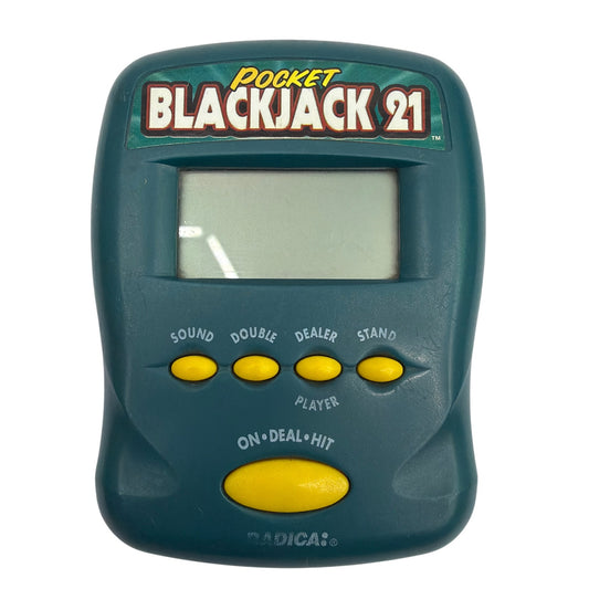 Radica Pocket Blackjack 21 Handheld Electronic Game Tested Working