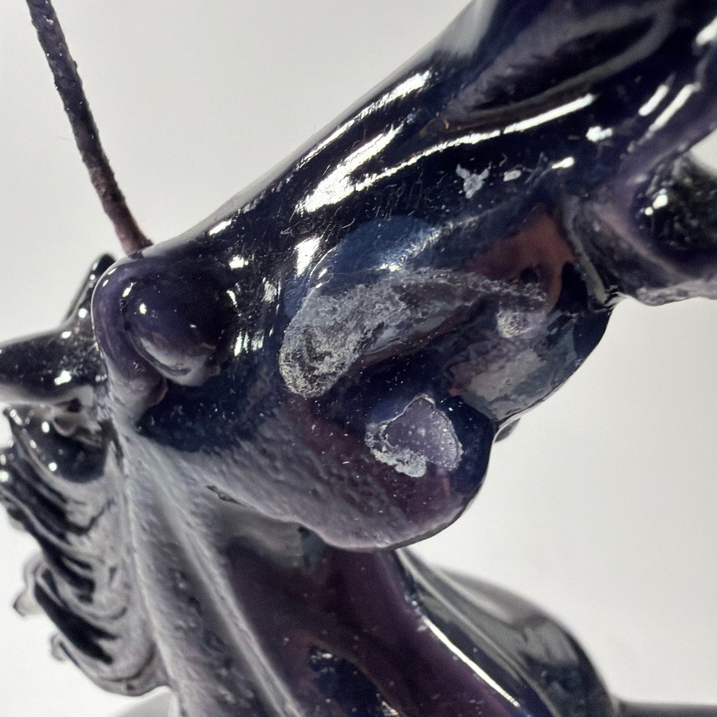 Black Rearing Horse Candle Figurine 11 x 7 x 4 in