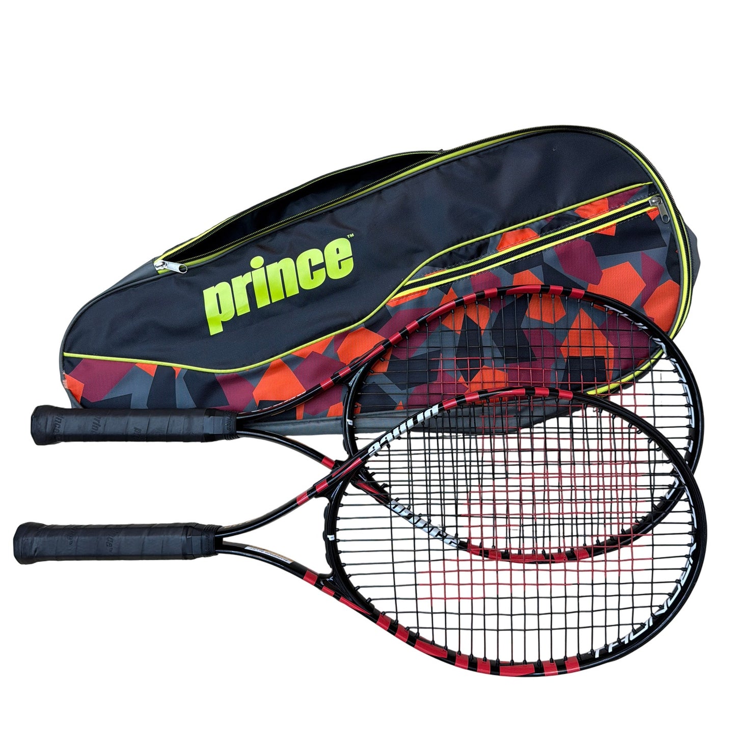 Prince Thunder 110 Tennis Racket Set of 2 with Bag 4 1/4" Grip