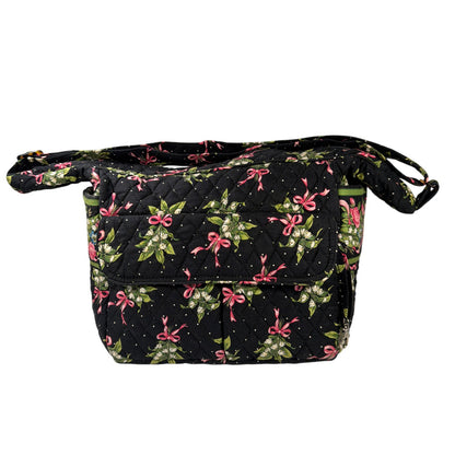 Vera Bradley Quilted Shoulder Bag Floral Bow Print Approx 12x6x10