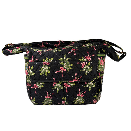 Vera Bradley Quilted Shoulder Bag Floral Bow Print Approx 12x6x10