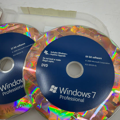 Microsoft Windows 7 Professional 32/64-Bit DVD Set w/ Product Key X15-60616-01