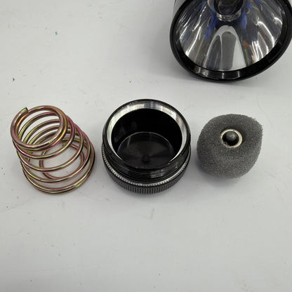 Mag-Lite Mag Instrument Black D-Cell Flashlight Tested Working With Spare Bulb